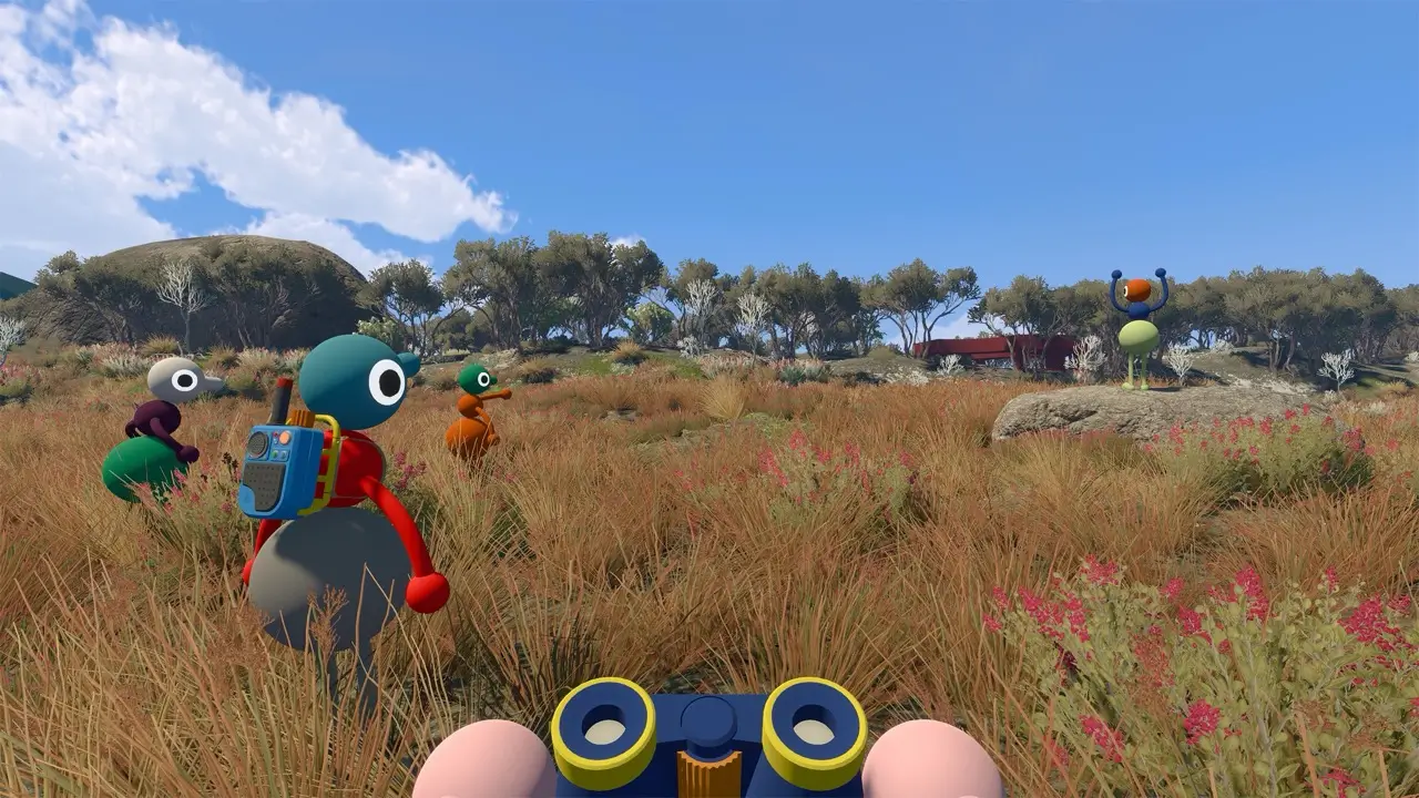 Friends exploring the Big Walk island